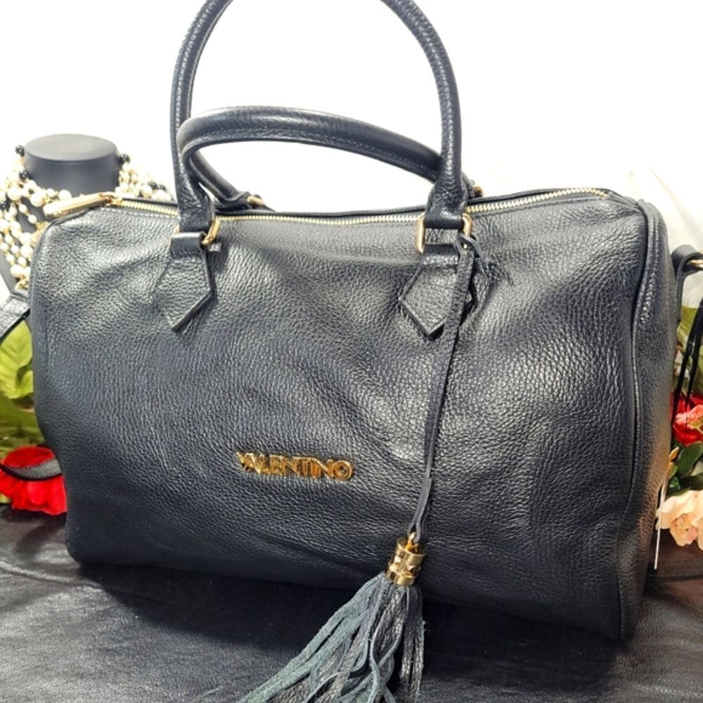 Authentic NWT Valentino Tonia Genuine Leather Boston Bag with Dust Bag - Picture 5 of 17